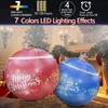 Weihnachtsdekorationen für den Außenbereich, aufblasbarer Weihnachts-Dekorationsball mit Licht, 60 cm, riesiger aufblasbarer Weihnachtsball, Weihnachtsbaumschmuck, Navidad 230905