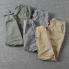 Men's Pants Fashion Casual Sports Fitness Training Running Trousers Elastic Waist Solid Color Drawstring Cargo Pantalones Hombre