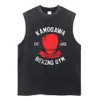 Men s Tank Tops Harajuku Streetwear Washed Anime Print Fashion Ripped Casual Vest Men Summer Sleeveless Cotton Vintage Tee Unisex 230906