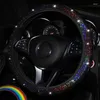 Steering Wheel Covers Shining Car Cover With Rhinestone Breathable Anti-Slip Universal 37 38cm Protector Accsesories