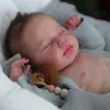 Bebekler Tam Vücut Yumuşak Silikon Vinil 50cm Erkek Kız Loulou Boyalı Bebek Çocuk Hediyesi için Kök Saçlı Bebek Muecas Reborn 230906
