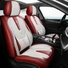 Coprisedili per auto Nappa da 5 pezzi Set completo con fodera per cuscino per veicolo automobilistico compatibile con airbag in pelle impermeabile Misura universale per M2692