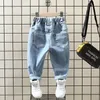 Jeans Boys Pant Spring and Autumn Printed Children's Loose Western Style Boys' Casual Pants 230905