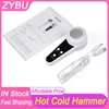 Portable Hot Cold Hammer Home Facial Massager Lead-in Device Skin Lifting Tighten Face Rejuvenation Anti-aging Wrinkle Removal Skin Moisturizing Beauty Machine