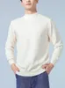 Mens suéteres suéter de caxemira homens pulôver outono inverno meia gola alta macia quente jumper de malha 230906