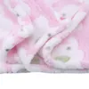 かわいい象の漫画の毛布の毛布毛布生まれた象エアコンキルトコーラルベルベット枕キルトデュアル使用ベビー用230905
