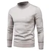 Camisolas masculinas cor sólida simples camisola harajuku em torno do pescoço pullovers manga longa para homem outono inverno pull homme 2023