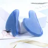 Masaż narzędzie gua sha 100% naturalny kamień niebieski aventuryn guasha desca scrapująca spa na twarzy akupunktura piękno leczenie kamienne