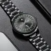 Wristwatches Top Fashion Mens Water Ghost Watch Round Sun Moon Night Glow Pointer Dial Pure Tungsten Steel Band Morning 230905