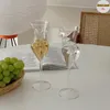ワイングラスの領域ノルディックボディ透明ガラスカップ装飾ラムゴブレットカクテルビールウェディングシャンパン飲料ミルク