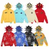 Designer Star 3D Stampato Y2K casual retrò da uomo con cappuccio con cappuccio con cappuccio con cappuccio con cappuccio con cappuccio con cappuccio con cappuccio calotte S-5xl Full Zip Hoodie Y2K Plus H8re#