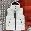 Diseñador de lujo Chalecos para hombre Para mujer Insignia de bordado Espesado Cálido Abajo Camiseta sin mangas Pareja Suelta Casual Invierno Puffer Chaleco CoAFR7