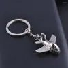 Porte-clés classique en métal mini avion porte-clés voiture porte-clés anneau de Noël et cadeau de jour des amoureux pour homme femme