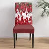 Housses de chaise à manger Rose fleur feuille verte plante belle impression élastique moderne El mariage maison