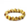 Strand Fashion Echte Natuurlijke Gouden Tijgeroog Edelsteen Ronde Kraal Stretch Armband 14mm Mannen Vrouwen Crystal Barcelet