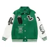 Męska kurtka designerska wełniana płaszcz Hip-Hop Baseball Jacket Kurtka kardiganowa 1v Patchwork Patchwork Campus Kurtka męska i damska haftowana kurtka wełniana