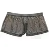 Underbyxor Herrens roliga underkläder Flat Corner Pants Boxer Shorts Mesh Thin Transparent Ribbon JJ Set Elephant Nose