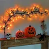 Decorazione per feste LED Willow Vine Halloween con timer 8 modalità Ghirlanda di rami a batteria impermeabile per camino domestico camera da letto