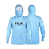 Autres articles de sport HUK Chemise de pêche UPF 50 Couvre-visage à capuche Vêtements de pêche Protection UV solaire Sweat à capuche à manches longues Masque facial pour hommes Camisa De Pesca 230905