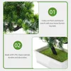 Decorative Flowers Simulated Potted Decor Household Fake Pine Tree Decorations Faux Plants Table Pvc Home Desk Resin Simulation
