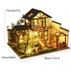 Doll House Accessories Building Model Doll House 3D Puzzle Mini DIY Kit Production and Assembly of Room Toys Home Bedroom Decoration with Furniture W 230905