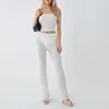 Active Set Women Mesh Sheer 2 Piece Outfits See Through Lace Crop Top BodyCon Long Pants Set Y2K Suits Summer For Yoga