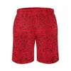 Short de sport pour hommes, Notes de musique rouge, décontracté, maillot de plage, imprimé Vintage, confortable, sport, Surf, pantalon court surdimensionné de qualité