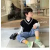 Jeans Children's Pant Spring and Autumn Trousers Korean Edition Wear Boys Ripped 2023 Perforated Pants 230905