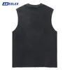 Men s Tank Tops Harajuku Streetwear Washed Anime Print Fashion Ripped Casual Vest Men Summer Sleeveless Cotton Vintage Tee Unisex 230906