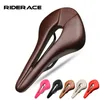 Bike Saddles Bicycle Saddle Breathable Hollow Design PU Leather Soft Comfortable Seat MTB Mountain Road Bike Cushion Cycling Parts 230906