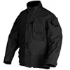 Vestes pour hommes veste de travail printemps et automne multi-poches décoratives moto vent loisirs manteau de grande taille