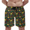 Short d'été pour hommes, imprimé africain, vêtements de sport, motif Patchwork coloré, pantalon court, mignon, confortable, maillot de bain, grande taille