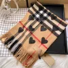 New Designer Scarf Women's Men's Stripe Love Lovers Scarves Shape Fashion Brand 100% Cashmere Winter Christmas Gift with Original Box