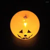 Décoration de fête 5 pièces LED ballon lumineux ballons de citrouille en latex décorations d'Halloween pour la décoration intérieure extérieure intérieure