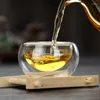 Bicchieri da vino Tazza da tè a doppia parete in vetro resistente al calore