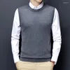 Men's Vests Boys Spring Summer Sweater Vest Xxxl Plus Size Sleeveless Knitted Knitwear Male Casual Business Office Wear Man Knit Top