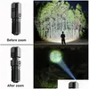 Flashlights Torches 6800 Lumens Mini Powerf Led Flashlight X50 Built In Battery 3 Modes Usb Rechargeable Flash Light Edc Torch Lamp Dhydo