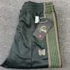 Calça masculina homens mulheres 1 de alta qualidade bordada bordada agulhas de borboleta awge calças Multicolor Sport B9