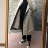 Casacos de Trench das Mulheres Jakcet Mulheres Inverno Outono 2023 Longo Casaco Preto Feminino Parkas Estilo Coreano Casual Casaco Feminino Inverno