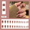 False Nails 24Pcs/Set Nail Hollow Heart Press On Tips Finished Full Cover Artificial Fake Seamless Removable