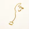 Luxury 18k Gold Plated Necklaces Designer Jewelry Fashional Pendant Necklace Wedding Accessories Party Gift