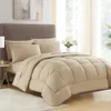Bedding sets 2023 7 Piece Bed in A Bag Down Alternative Comforter and Sheet Set Taupe Queen 230906