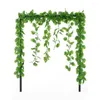 Fleurs décoratives 72 mailles feuillage vert vigne plantes artificielles pour accessoires d'arbre de noël mariage extérieur jardin arc décor maison mur