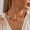 Choker 2023 Red Beads Star Naszyjnik Europa i trend Stanów Zjednoczonych