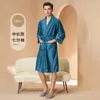 Polos masculinos pijamas femininos mulheres e homens pijamas roupas de casa outono inverno quente vestido de noite vestidos longos chuveiro robe roupão feminino loungewear