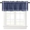Curtain Solid Color Dark Blue Short Curtains Kitchen Cafe Wine Cabinet Door Window Small Wardrobe Home Decor Drapes