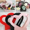 Gift Wrap Hollow Love Heart Shaped Paper Flower Box med handtag Förpackning för mors dagslärares bröllopsblommor