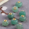 Pedras preciosas soltas 10 12mm natural colorido jade contas de abóbora para fazer jóias diy pulseira encantos colar pingente brinco jóias