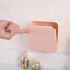 Depolama kutuları duvar macunu kapalı kare kutu çıkarılabilir mutfak sofra takımları raf diş fırçası tutucu kozmetik banyo organizatör