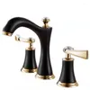 Bathroom Sink Faucets Three-Hole Basin Faucet Split Double Handle And Cold Water European Style Washbasin